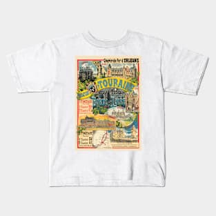 Touraine France Vintage Poster 1892 Kids T-Shirt